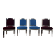 Set of 4 Napoleon III chairs in black and gold.