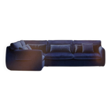 Blue Velvet Corner Sofa