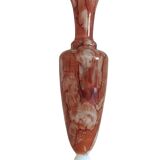 Rococo Revival Opaline Glass Vase by Stelvia, Hand-Blown, Italy, 1950s