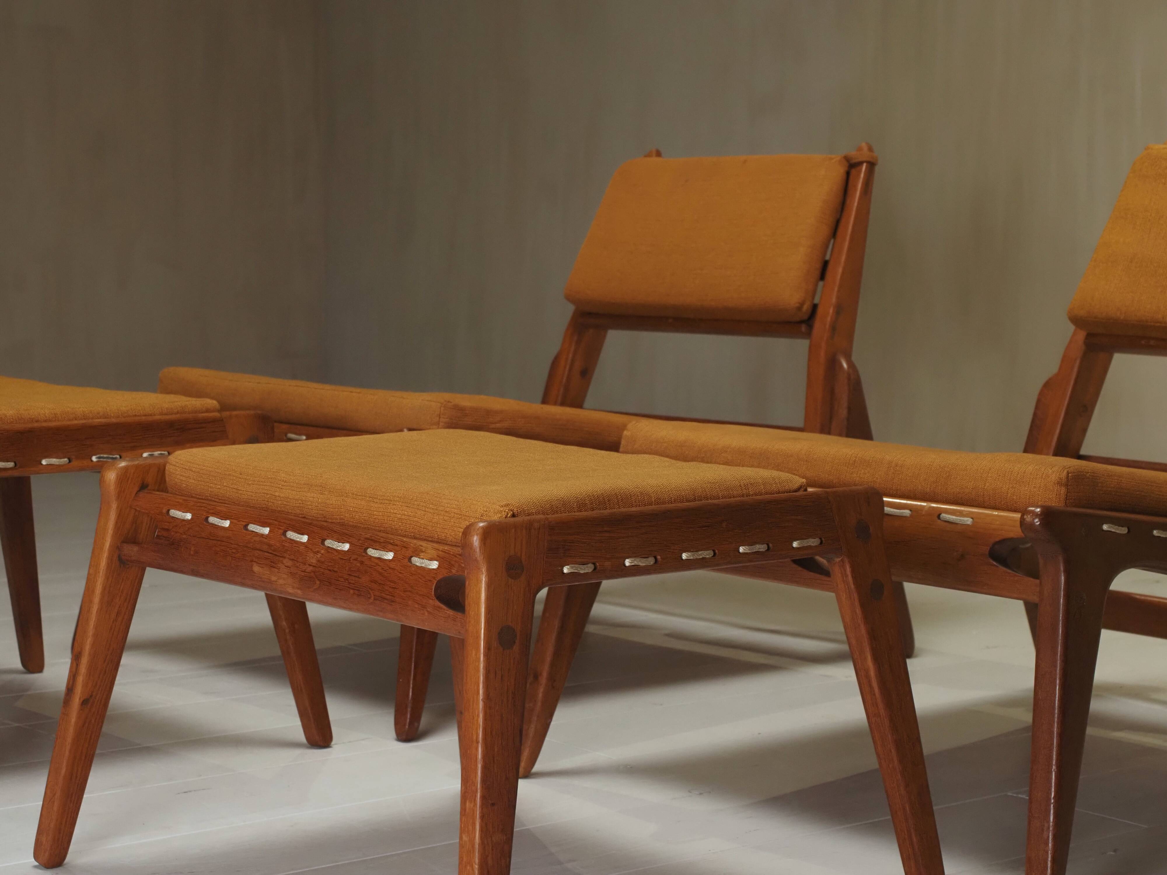 Set of hunting chairs designed by Heinz Heger for PGH 1960.