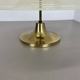 Modernist brass and glass Ceiling Flushmount Light, Italy 1950s