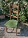 Rustic green velvet chair