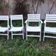 Sièges de jardin vintage en bois