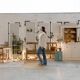 Vaisselier vintage en bois - couleurs lin