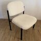 Boucle and metal designer armchair