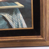 Portrait young girl reading repro worthy of Albert Anker