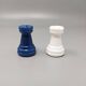 Vintage 1970s Italian Volterra Alabaster Chess Set - Cobalt Blue & White