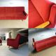 Sofa Daybed sofa years 50/60 cliclac Red