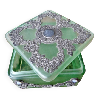 Old art nouveau glass box