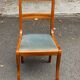 Louis Philippe solid wood and blue fabric office chair