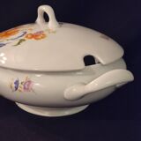 Oval soup tureen in Limoges porcelain, Salmon and Co (A525)