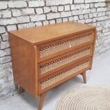 Rattan chest of drawers