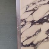 Vintage rectangular coffee table italy 1970 in marble and chrome