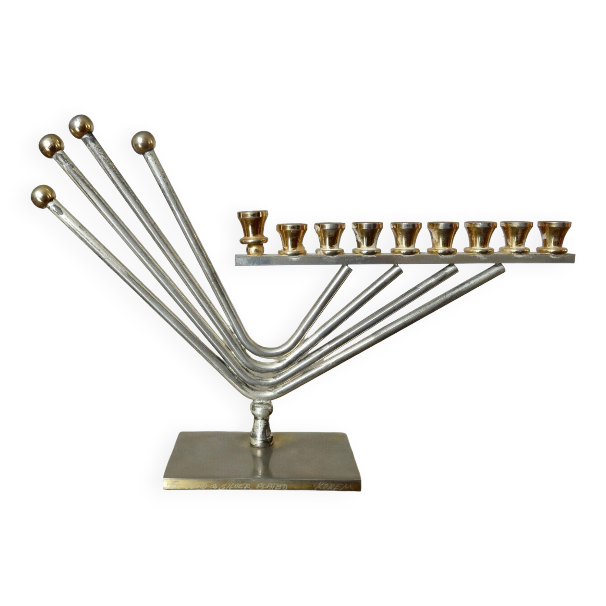 Menorah hanukkah candle holder with 9 candles design Korem 1970