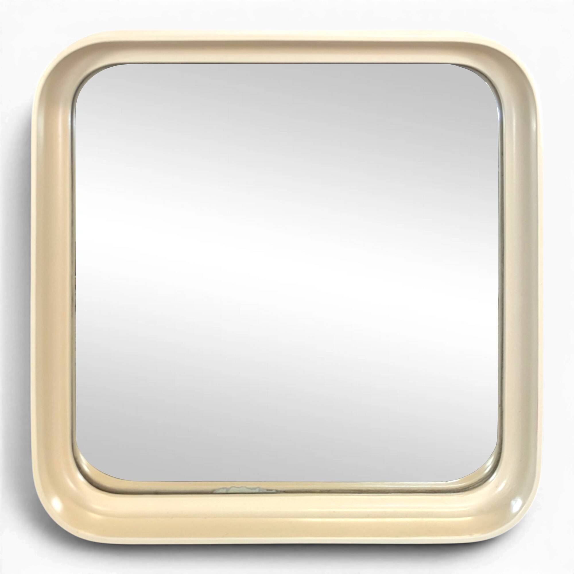 Square Italian mirror in resin