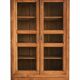 Large showcase library of a notary in solid oak from the late 19th century.