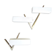 Pair of home wall light Arlus Bronze and opaline
