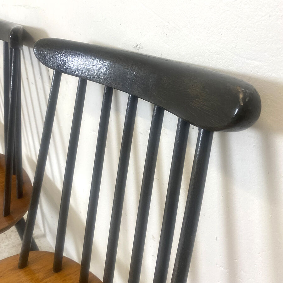 Set of 4 vintage chairs 60's