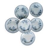 Set of 6 Terre de Fer plates, Acacia model