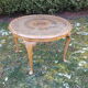 English-style coffee table wood and caning