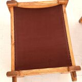 Salon de campagne italien en chêne avec nouveau revêtement en tissu bouclé, années 1970