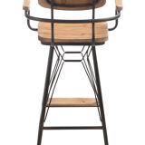 Bar chair made of iron and wood