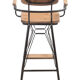 Bar chair made of iron and wood