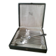 Set of 12 silver-plated coffee spoons Art Deco style