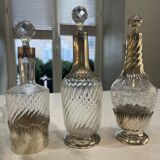 Crystal and silverware bottles