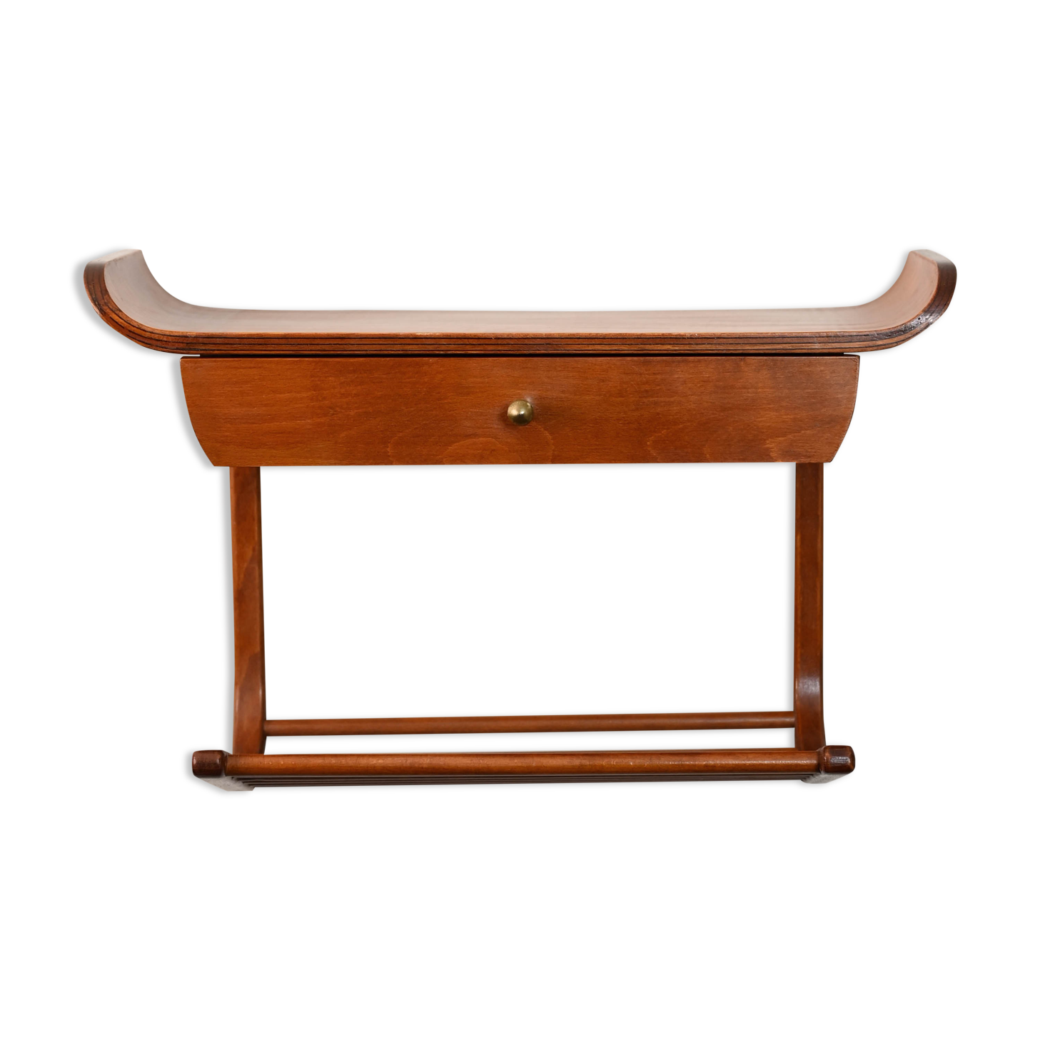 Suspended nightstand of 1960s modernism