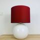 White and red ceramic ball lamp, 1980s
