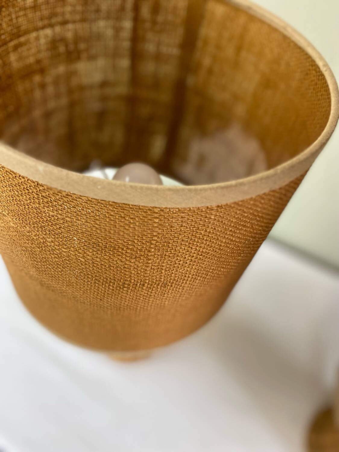 Pair of wicker lamps