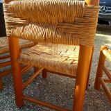 set of 4 mulched pine chairs