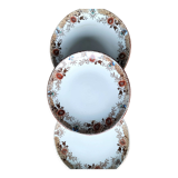 3 dessert plates sarreguemines