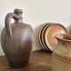 Vintage french stoneware ceramics set – mineral earth