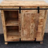 Wooden extra furniture with a sliding door and 4 drawers