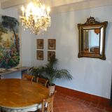 Miroir à parcloses en stuc doré XIXème siècle 89x130cm