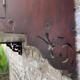 Antique mahogany wall cabinet/shelf