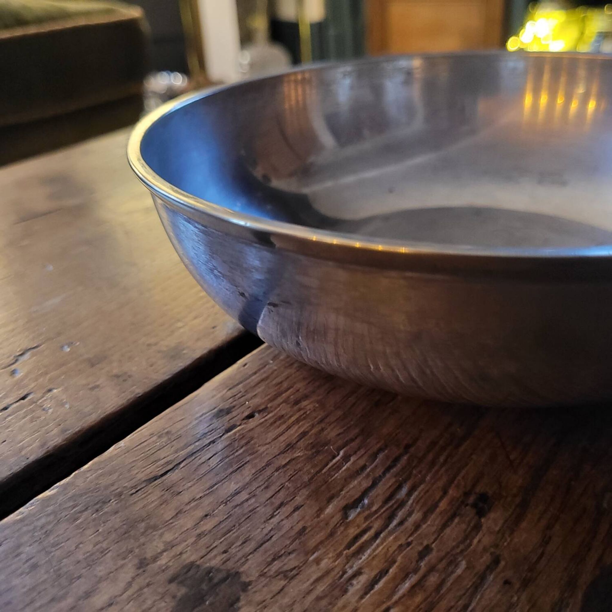 Vide-poche métal argenté 19cm
