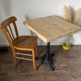 Table bistrot pied central en fonte style industriel