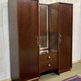 Art Deco wardrobe-dressing table stamped RINCK 115 Faubourg St Antoine Paris