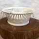 White earthenware fruit cut