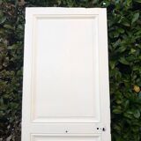 Communication door H219.5xL80cm, old panelled and moulded.
