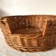Woven wicker cat basket