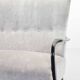 Canapé deux places Guglielmo Ulrich en tissu gris argenté. Italie, années 1950.