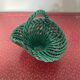 Green woven slip basket