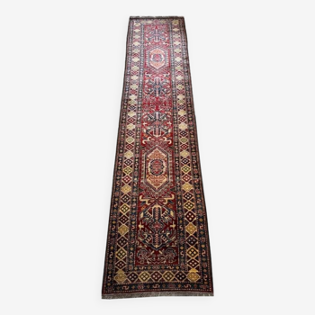 Tapis d'orient afghanistan ghazni 3.25 x 0.77 mètres - tapis de couloir