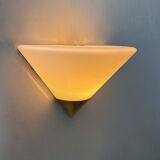 Vintage wall lamp, opaline and brass, Germany 1980s
