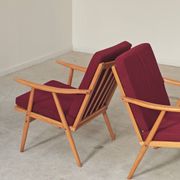 Pair of Boomerang armchairs Antonin Suman TON Thonet 1960