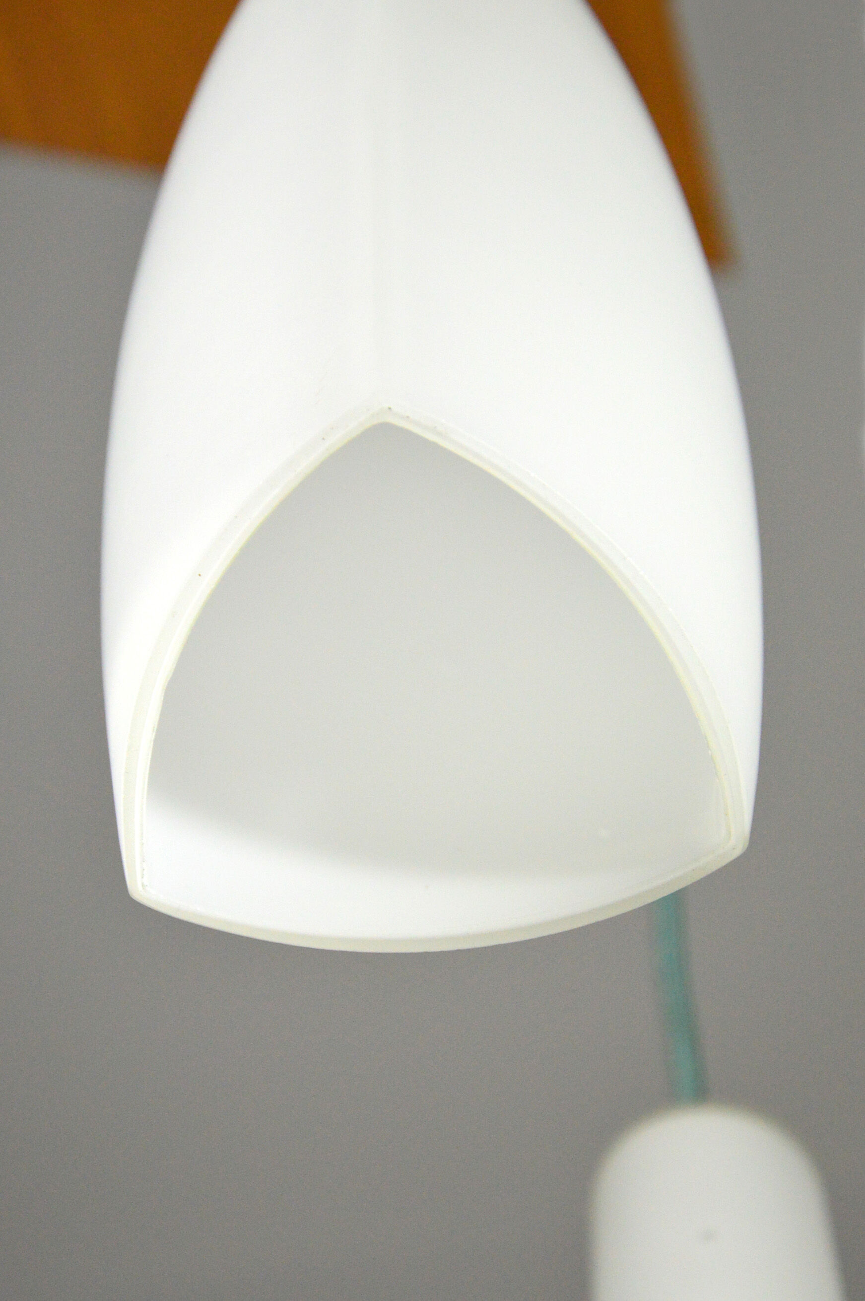 Vintage italian chandelier with 3 glass pendants, 1960s